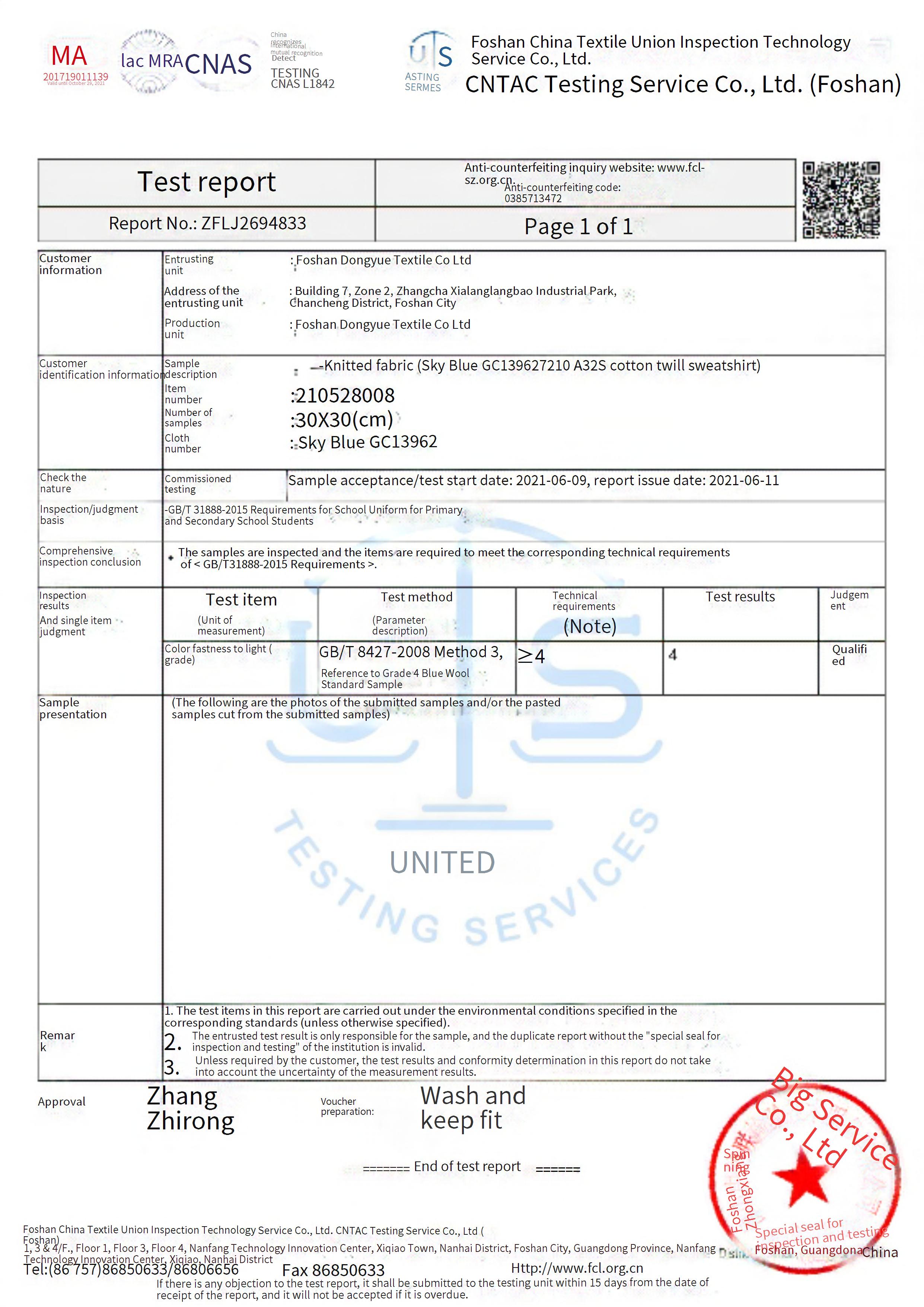 color fastness to light 4 grade